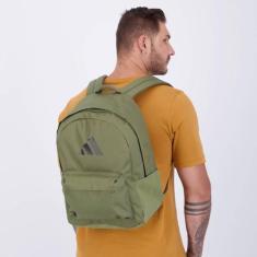 Mochila Adidas Clássica Bars Verde, Único