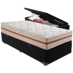 Cama Box Baú e Colchão Classic 22 cm Molas ensacadas Solteiro Anjos,  