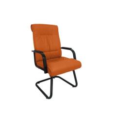 Cadeira Interlocutor para Escritório Linha Itália Laranja - Design Off