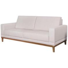 Sofa 3 Lugares 200 Cm Crons Linho Bege Vazzano Bege - DMONEGATTO