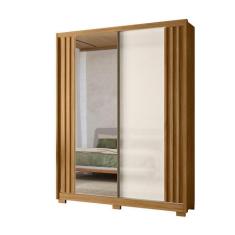 Guarda-Roupa 2 Portas 3 Gavetas Com Espelho Moval Colorado, Freijó e O