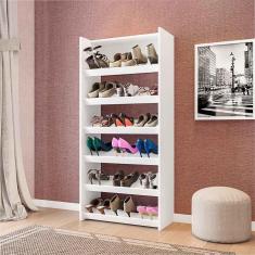 Armário Sapateira Multiuso Paris Lumil Móveis Branco