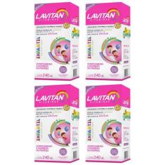 Kit 4X Lavitan Infantil Suplemento Vitamínico Mineral 240ml Sabor Tutt