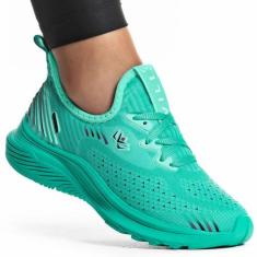 Tênis Feminino Vili para Treino Academia Caminhada, Verde, Água, Vl660