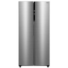 Geladeira Side By Side 442L Inverter Cor Inox Conectada Midea, Inox Co