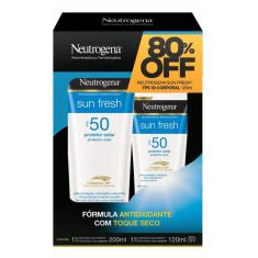 Kit Neutrogena Sun Fresh Protetor Solar Fps50 200ml + Protetor Solar Fps50 120ml