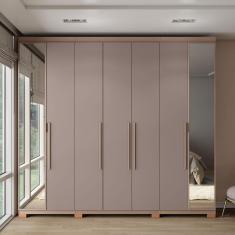 Guarda-Roupa Casal Bartira Diplomata com Espelho, 7 Portas, 6 Gavetas e 2 Prateleiras