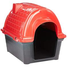 Furacão Pet Iglu Casinha de Plástico para Cães, Vermelho, 2