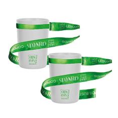 2 Copos Eco Branco Com Cordão Green Cups 200 ml