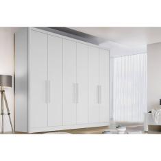 Guarda Roupa 6 Portas e 6 Gavetas New Vértice/Messina Branco - Novo Horizonte