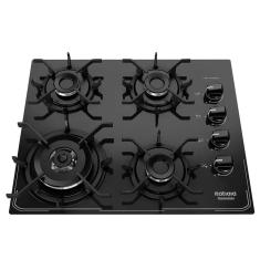 Cooktop Tripla Chama Itatiaia Itamaster 4 Bocas Preto Bivolt