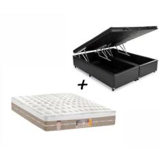 Colchão Queen Castor Silver Star Mola Pocket Air One Face e Box Baú Qu