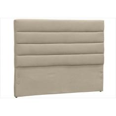 Cabeceira Casal King 195 Cm Greta Dmonegatto Suede Liso Bege