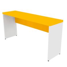 Mesa para Notebook Natus Branca e Amarela 140 cm
