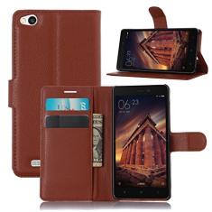 XIAOMI Capa para Redmi 3, capa carteira flip de couro PU premium com compartimento para cartão, suporte e fecho magnético [capa interior à prova de choque de TPU] Compatível com XIAOMI Redmi 3