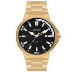 Relógio Orient Masculino dourado esporte 50 metros Mgss1104a