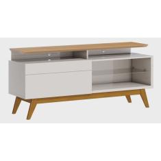 Rack Classic + 1G 1.4 Off White com Nature - Imcal Móveis