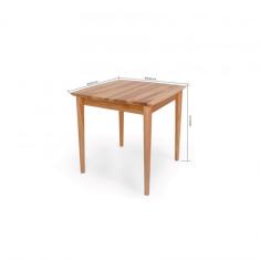 Mesa 4 Lugares 80cm Milena Ecomóveis Natural