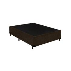 Cama Box Casal Suede Extremo Reforçado HomeQueen Marrom 40x138x188