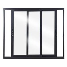 Janela de Aluminio de Correr 120x120cm 2 Folhas com Vidro Liso - Esqua