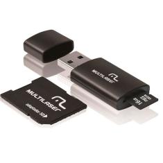 Pen Drive Multilaser 16GB 3 em 1 com Cartão de Memória e Adaptador MC112 - Azul