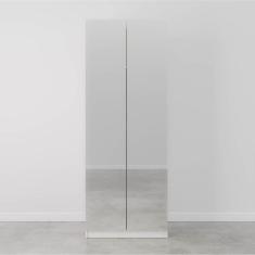 Guarda Roupa Hera com Espelho 2 Portas com Cabideiro e 2 Gavetas CabeCasa MadeiraMadeira Branco Geada/Cinza