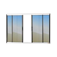 Janela Confort 4 Folhas Vidro Reflex 120cm x 200cm Brimak Mix Preto