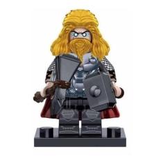Boneco Blocos De Montar Thor Cabelo Cromado Vingadores