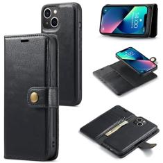 Asuwish Capa de celular para iPhone 13 6,1 polegadas carteira magnética destacável com protetor de tela de vidro temperado flip compartimento para cartão iPhone13 5G i i-Phone i13 iPhone13 capa