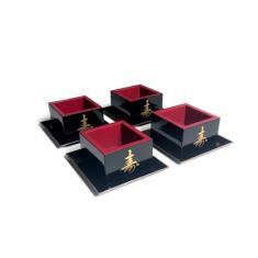 Kit Com 4 Copos Sake Massu Saque Ideograma Japonês 150Ml - Arte Charão