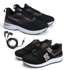Tênis Feminino Esporte Academia + Fone de Ouvido Fio Kit 2-Feminino