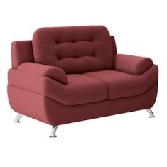 Sofá 2 Lugares Linoforte Mercury Revestido em Tecido Suede - 150cm de largura
