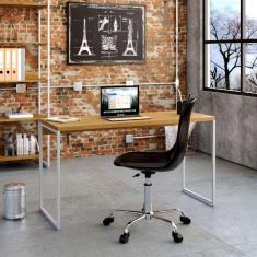 escrivaninha studio  e branca 135 cm