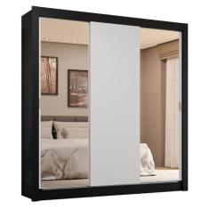 Guarda-roupa Casal 3 Portas de Correr com Espelhos 4 Gavetas Sublime Plus Madesa