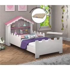 Cama Quarto Infantil Com Grade de Proteção Magia e Colchão - Loja Doce
