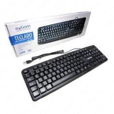 Teclado Usb Pc Exbom Bk-102 Preto Padrão Abnt 2 Homologação: