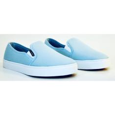 Tênis Slip on Iate Tecido Calce Facil  Macio  Confort-Unissex