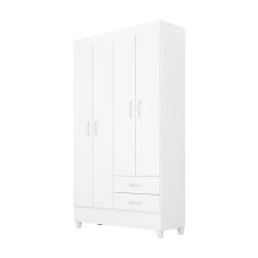 guarda-roupa solteiro astro flex 4 pt 2 gv branco e rosa