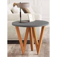 Mesa Redonda Lateral Canto Sala Sofá Moderna - JB 8038 - JB móveis