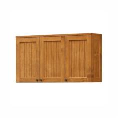 Armário Aéreo de Cozinha em Madeira 120Cm 3 Portas e 1 Prateleira Vers