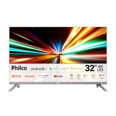 Smart TV 32" Philco HD DLED PTV32M9GACGB com Sistema Operacional Android TV, Processador Quad Core, Dolby Audio e Chromecast built in