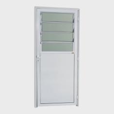 Porta de Alumínio Lambri Basculante 210x86cm com Vidro Mine Boreal Super Brimak