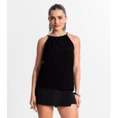 Blusa De Alça Feminina Endless Preto, GG, Preto