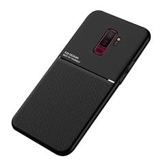 Kepuch Mowen Case Capas Placa de Metal Embutida para Samsung Galaxy S9+ S9 Plus - Preto