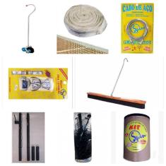 Kit completo para quadra de tênis.