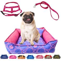 Cama Pet Cachorro Gato Quadrada Estampada 52 X 52 X 17 M +
