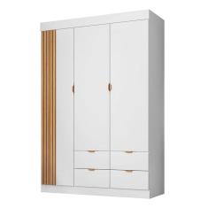 Guarda Roupa Infantil Ayla 3 Portas Branco Acetinado - Phoenix