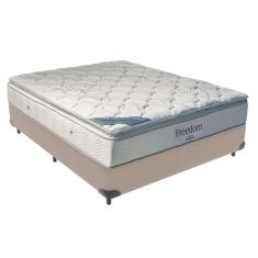 Cama Box Casal e Colchão Freedom Ortobom D33