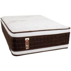 Colchão de Solteiro Castor Sellect P Double com Molejo Tecnopedic, Euro Pillow e Revestimento em Malha 34x88x188cm - Marrom/Bege