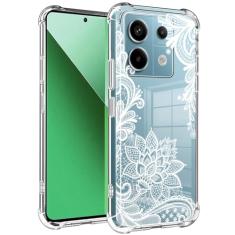 Ueokeird Capa de telefone para Redmi Note 13 Pro 5G, capa Poco X6 5G meninas mulheres, capa protetora fina à prova de choque com padrão floral flexível TPU flexível para Xiaomi Redmi Note 13 Pro 5G